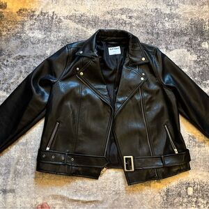 Old Navy Black (p)Leather Jacket